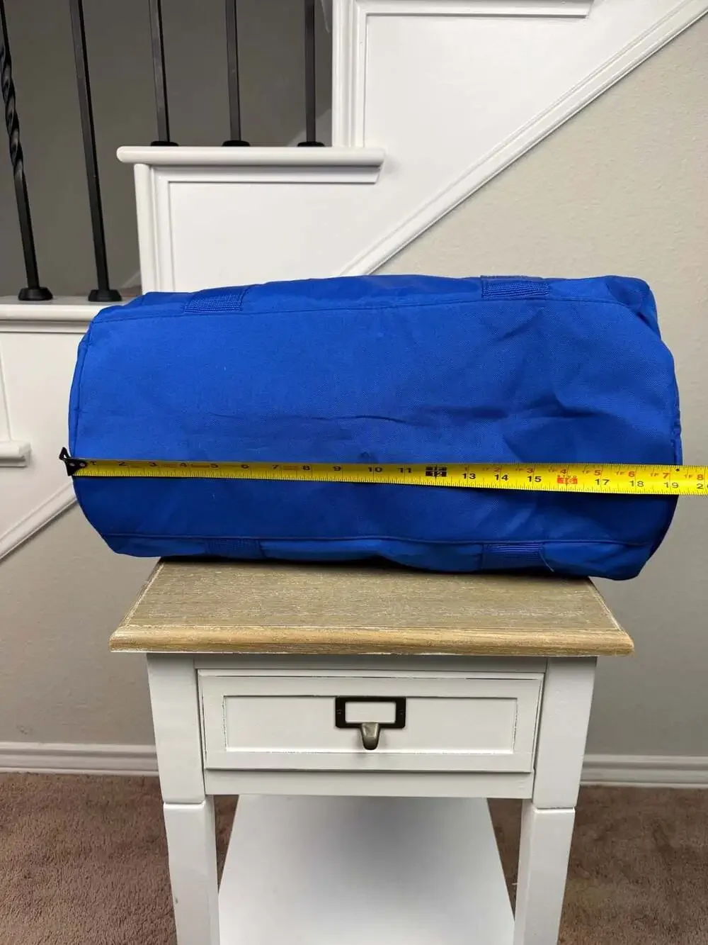 Givenchy Parfums Blue Nylon Gym Duffel Bag with Front Zipper Pocket